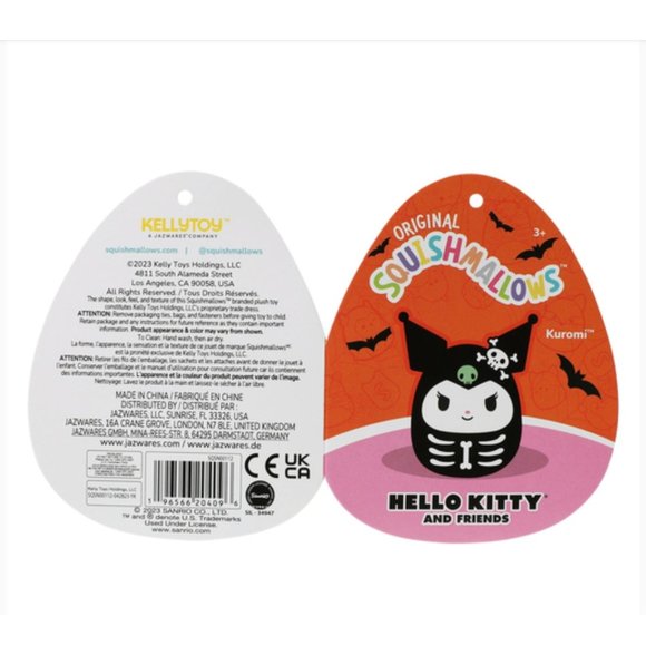 New! Halloween Kuromi Squishmallows Plush 6.5in - Picture 2 of 3